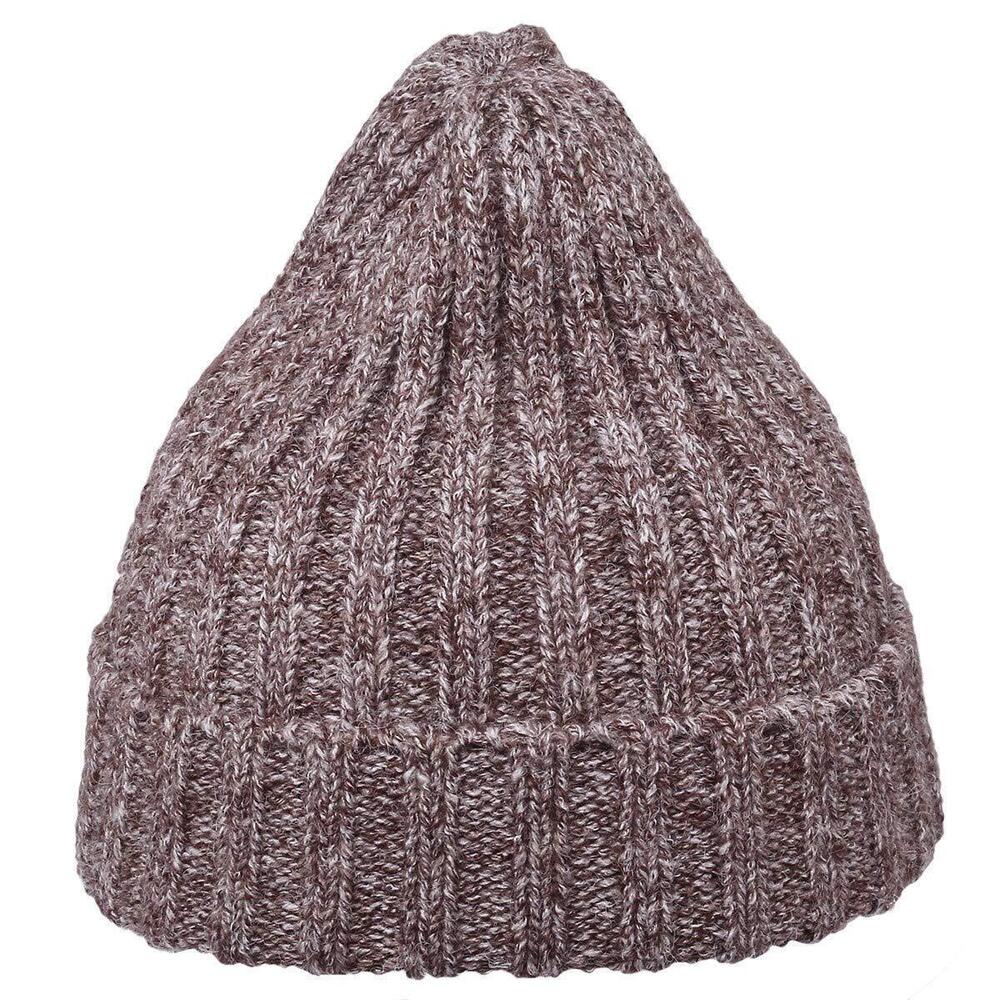 6683 Cuffed Beanie Hats ,Warm Stretchy Ski Hat Knitted Slouchy Cap,Coffee &